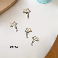 1/10/20PCS Silver Color Star Hair Clips Filigree Metal Snap Hairpins For Kid Side Hair Barrettes Boutique Hair Accessories Gift