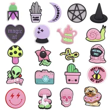 1-19Pcs Skull Dog Donut Plants Magic Flowers Snake PVC Sandals Shoes Decorations Buckle Button Fit Crocs Charms Jibz Accessories