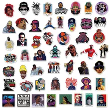 10/30/50pcs Hiphop Music Cool Rapper Stickers DIY Travel Luggage Phone Laptop Waterproof Classic Toys Decal Rap Star Stickers