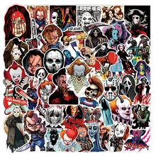 10/30/50pcs Horror Movie Graffiti Stickers Cartoon Luggage Water Cup Mobile Notebook Kids Toys Waterproof Pvc Decal Stickers
