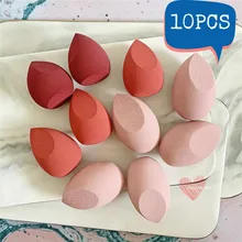 10PCS Cosmetic Puff Set Makeup Foundation Sponge Women Powder Puff Makeup tools Wholesale Make up Blender