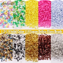 10g 1.6mm Miyuki Delica Metallic Glass Beads 11/0 Uniform Solid Color Spacer Seedbeads for Jewelry Making DIY Sewing Accessories