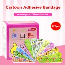 120pcs/lot Cartoon Animal Pattern Band Aid Hemostasis Adhesive Bandages First Aid Emergency Kit Wound Plaster Patches for Kids