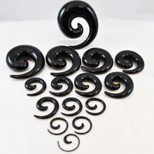 12Pcs Acrylic Spiral Ear Plug Stretching Tapers Body Jewelry Wholesale Acrylic Ear Tapers Fake Ear Expander Tunnel Set Kit