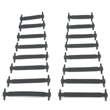 16PCS Third Version Silicone Elastic Shoelaces Fashion Unisex Athletic No Tie Lazy Shoe Lace All Sneakers Fit Quick Shoe Lace