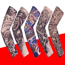 1Pc Outdoor Cycling Sleeves 3D Tattoo Printed Armwarmer UV Protection MTB Bike Bicycle Sleeves Arm Protection Ridding Sleeves
