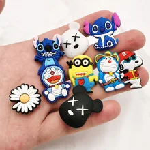 1Pcs Cartoon Animal Flower PVC Shoe Charms Buckle Accessories Shoe Decor Diy Backpack Wristbands Croc Jibz Kid X-mas Party Gift