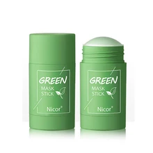 1Pcs Cleansing Green Stick Green Tea Mask Purifying Clay Stick Mask Oil Control Anti-Acne Eggplant Whitening Skin Care Face Mask