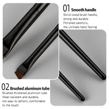 1pcs Professional Black Eyebrow Inclined Flat Angled Brush Makeup Tool Wooden Eyeliner Eyeshadow Makeup Brushes Women Cosmetic
