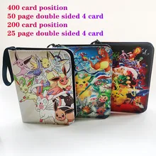 200-400 Pcs Pikachu Photo Album Notebook Pokemon Playing Cards Map Display Binder GX VMAX EX Letters Protector Cards Book Folder