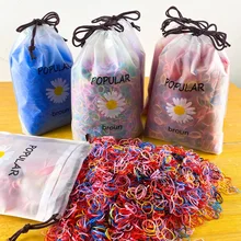 2000pcs/lot Children Small Transparent Hair Rubber Bands Kids Elastic Nylon Hair Tie Gum For Ponytail Holder Girl Mini scrunchie