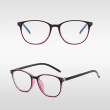 2021 Women Men Vintage -0.5 -1.0 -1.5 -2.0-2.5 -6.0 Anti-blue Light Myopia Glasses Round Full Frame Reading Glasses Eyewear