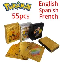 2022 27-54 Cartas Pokemon Cards Gold Card V Vmax Spanish Pokemon Card Golden Kids Game Collection Cards Christmas Gift