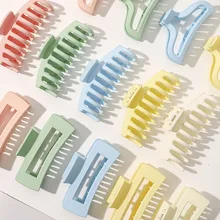 2022 Korean Solid Color Large Hair Claw Clips Fashion Matte Hair Claws Hairpin Women Girls Barrette Hair Accessories