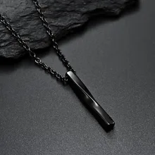 2022 New Fashion Men's Necklace Rectangle Pendant Necklace Fashion Simple Cross Chain Lover Gift Free Shipping