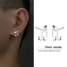 2022 New Trend Hook Paw Earrings for Men Personality Hip-hop Pair Stainless Steel Stud Earrings Male Women's party Jewelry