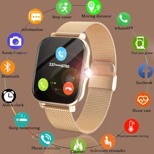 2022 New Women Smart Watch Men 1.69" Color Screen Full Touch Fitness Tracker Bluetooth Call Smart Clock Ladies Smartwatch Women