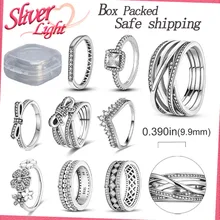 2022 Original 925 Sterling Silver Ring For Woman Cross Stacking Zircon Fashion High Quality Jewelry Ring Free Shipping For Women