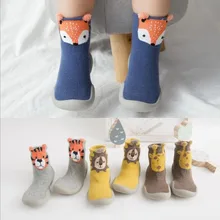 2022 Spring Baby Toddler Shoes Baby Shoes Non-slip Fox Tiger Thickening Shoes Sock Floor Shoes Foot Socks Animal Style Tz05