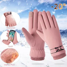 2022 Winter Y2K Women Touchscreen Gloves New Warmer Thermal Fleece Lined Guantes Full Finger Mittens Waterproof Motorbike Glove