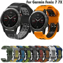 22 26MM Silicone WatchBand For Garmin Fenix 7X 7 6X 6 Pro Fenix 5X 5 Plus Forerunner 945 Strap WristStrap Quick Release Bracelet