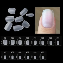 240PC Matte XS Short Nail Tips Extension System Full Cover Fake Nails Soft Gel X Sculpted Almond Full Cover Press On Nail Tips