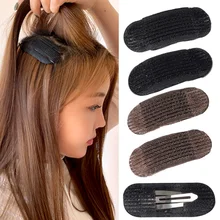 2pcs Puff Hair Head Cushion Hair Clips Invisible Volume Hair Base Fluffy Sponge Clip Bun DIY Hair Styling Tool for Women Girl