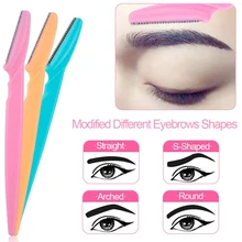 3/10Pcs Eyebrow Razor Eyebrow Trimmer Women Face Razor Hair Remover Eye Brow Shaver Blades for Cosmetic Beauty Makeup Tools