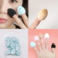 3/10pcs Mini Size Finger Puff Set Makeup Sponge Concealer Foundation Detail Puff Professional Cosmetic Cushion Puff Makeup Tool
