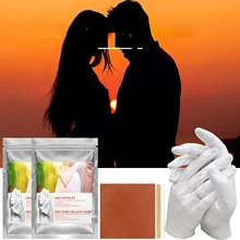 3D Hands Mold Casting 50g Kit Clone Powder Model Powder Valentine's Day Couple Hand Model Baby 3D DIY Hand Foot Print Model Set