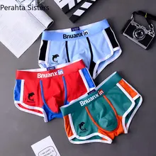 3Pcs/Lot Men Panties Cotton Underwear Boxers Briefs Mens Fashion Dolphin Boxershorts Trends Youth Personality Underpants Homme