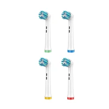 4 Replacement Brush Heads For Oral-B Electric Toothbrush Fit Advance Power/Pro Health/Triumph/3D Excel/Vitality Precision Clean