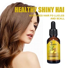 40ml Ginger Fast Hair Regrowth Essential Oil 7 Days Anti-loss Strong Root Nutrients Serum Treatment Fast Growing Damage Restore