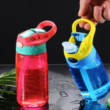 480ML Kids Water Cup Creative Safe Baby Feeding Cups with Straws Leakproof Water Bottles Outdoor Portable Children Cups