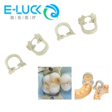 4pcs/set Dental Dam Clips Resin Barrier Clamps Rubber Sectional Matrix Band Molar Clips Autoclavable 134鈩� For Dental Lab