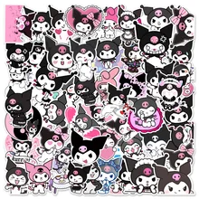 50 Cute Cartoon Kuromi Notebook Skateboard Suitcase Water Cup Doodle Decorative Stickers Children's Holiday Gifts