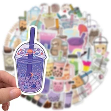 50PCS Cute Drink Anime Stickers Aesthetic Kawaii Laptop Guitar Luggage Fridge Phone Graffiti Sticker Decal Kid Classic Toys