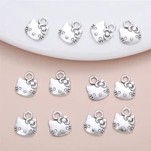 50PCS Delicate Lovly Kitten Accessories Charm for Women's Personalized DIY Jewelry Making Pendant Necklace
