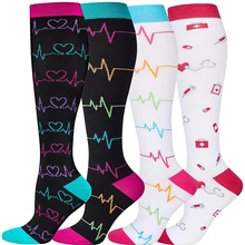 58 Styles Compression Socks Fit For Medical Edema Diabetes Varicose Veins Socks Outdoor Men Women Running Hiking Sports Socks