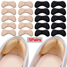 5Pairs Heel Insoles Patch Pain Relief Anti-wear Cushion Pads Feet Care Heel Protector Adhesive Back Sticker Shoes Insert Insole
