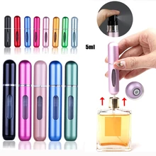 5ml Traveling Perfume Atomizer Portable Liquid Container For Cosmetics Mini Metal Aluminum Pump Spray Empty Bottle Refillable