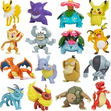 6-8CM Pokemon Figures Dolls Collection Pikachu Cartoon Pok茅mon Series Anime Model Ornaments Toys Kids Birthday Gift