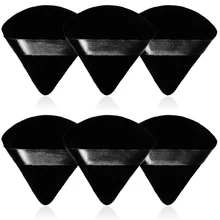 6 Pcs Velvet Triangle Powder Puff Make Up Sponges for Face Eyes Contouring Shadow Seal Cosmetic Foundation Makeup Tool