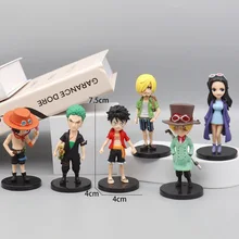 6pcs/set Anime One Piece Action Figure PVC Luffy New Action Collectible Model Decorations Doll Children Toys For Christmas Gift