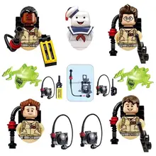 7Pcs/Set Compatibl 10274 75828 75827 Movie Ghostbusters Ghost Busters Peter Egon Spengler Building Blocks Mini Action Figure