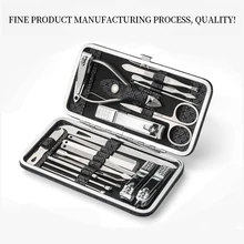 9/11/16/19 Pcs Manicure Cutters Nail Clipper Set Stainless Steel Ear Spoon Nail Clippers Pedicure Nail Art Tool Manicure