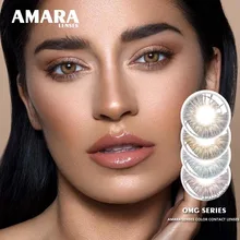 AMARA natural color lens eyes OMG series 2pcs Blue Colored Contact Lens For Eyes Yearly Beautiful Makeup Contact Lense