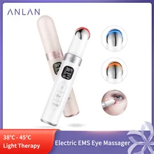 ANLAN EMS Electric Eye Massager Eye Skin Lift Anti Age Wrinkle Skin Care Tool Vibration 45鈩�Hot Massage Relax Eyes Photo Therapy