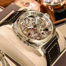 Authentic Brand Carved Watches Fully Automatic men watches Hollowed Fashion Mechanical Watches luxury MAN WATCH Reloj Hombre