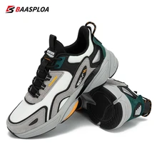 Baasploa Lightweight Running Shoes For Men 2022 Men's Designer Leather Casual Sneakers Lace Up Male Outdoor Sports Shoe Tennis
